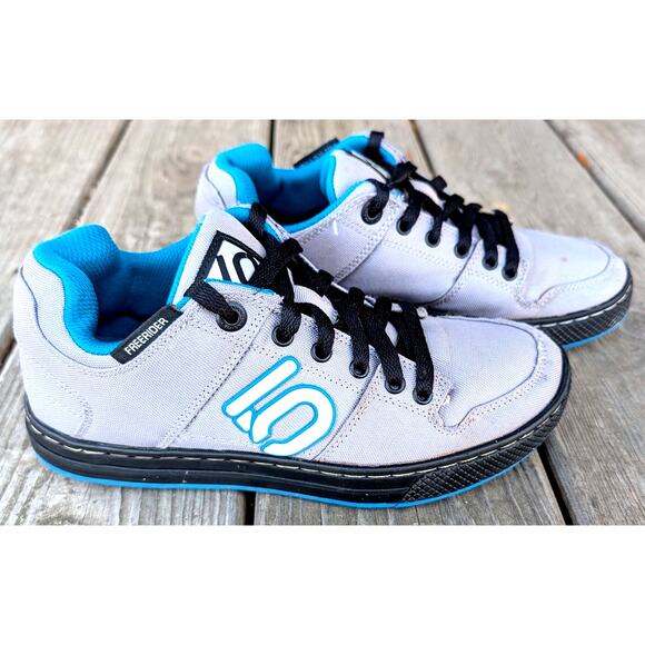 Adidas Five Ten Freerider Mountain Biking Shoes Womens 7 Grey Blue Flat Pedal - Picture 5 of 11